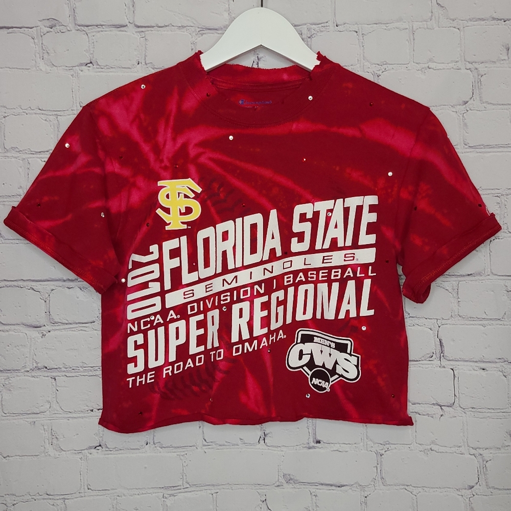 Florida State Seminoles Crop Top W/Rhinestones